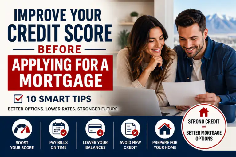 couple reviewing mortgage credit tips.