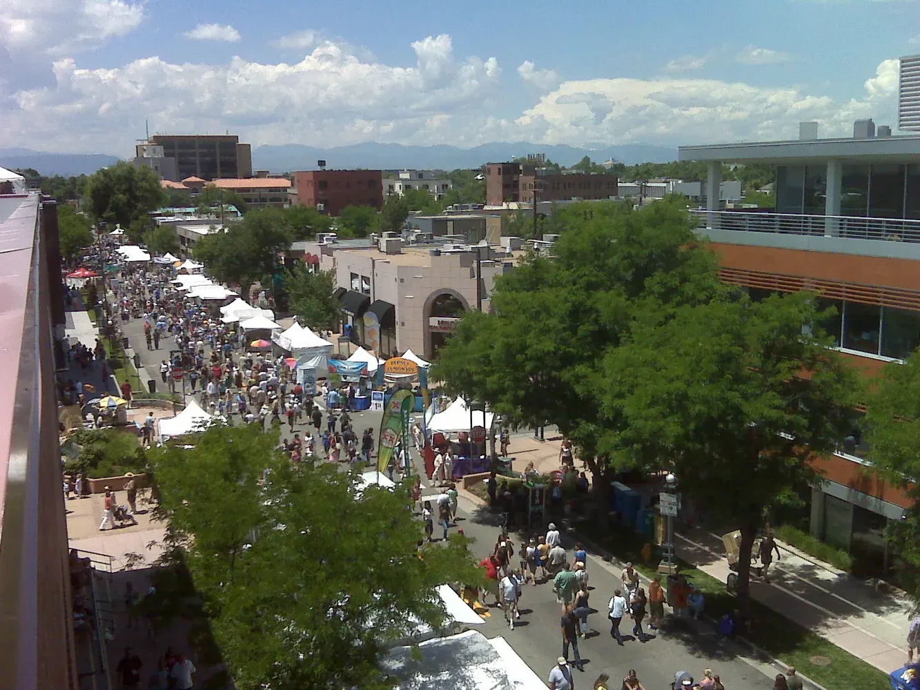 Cherry Creek Arts Festival streetscape in Denver