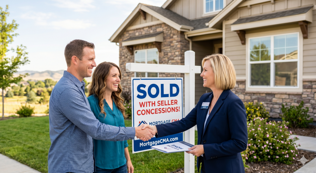 Understanding Seller Concessions and Credits for Home Buyers real estate agent and buyers finalizing a home purchase with seller concessions
